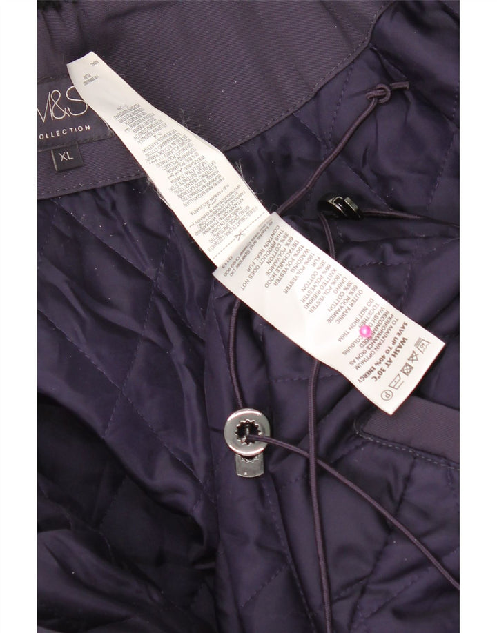 Marks & Spencer ženski podstavljeni kaput UK 18 XL ljubičasti poliamid