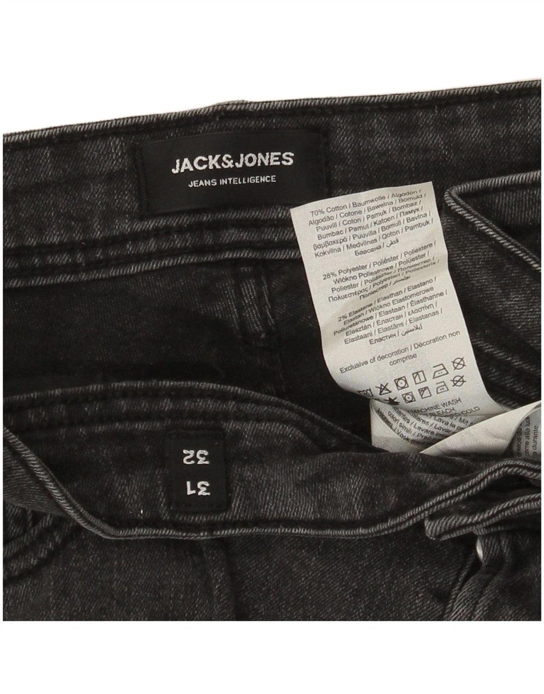 Jack & Jones Muške uske traperice W31 L32 Sivi pamuk