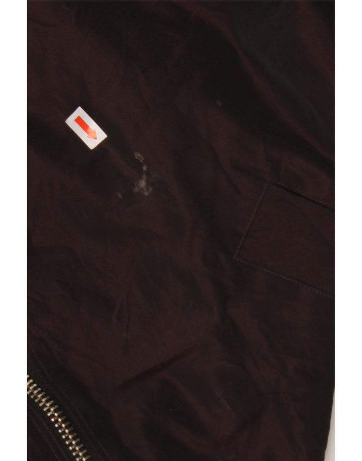 CALVIN KLEIN Ženska prevelika bomber jakna s kapuljačom UK 14 srednje tamnocrvena