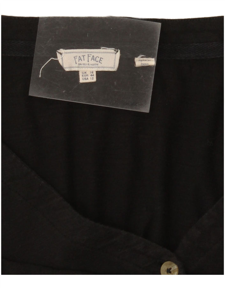 FAT FACE Ženska košulja bluza UK 16 Velika crna