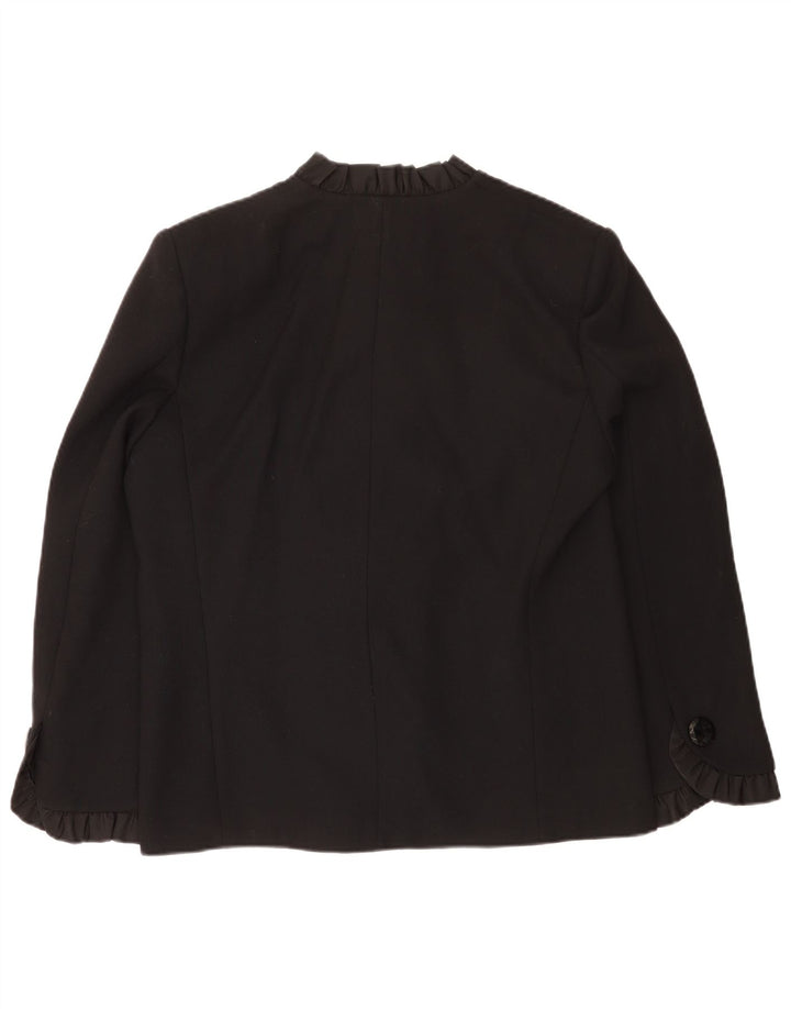 Pierre Cardin Ženska jakna sa 3 gumba IT 51 XL od djevičanske crne vune