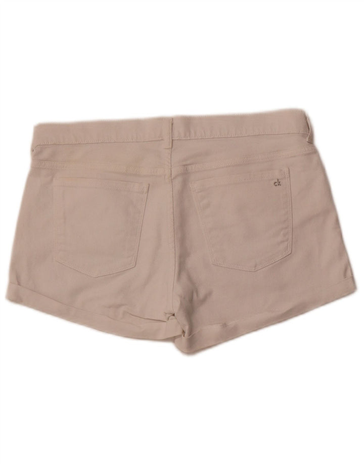 CALVIN KLEIN Ženske traper kratke hlače US 8 srednje W32 bijeli pamuk