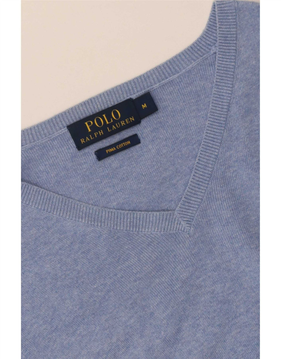Polo Ralph Lauren muški džemper s V izrezom srednje plavi