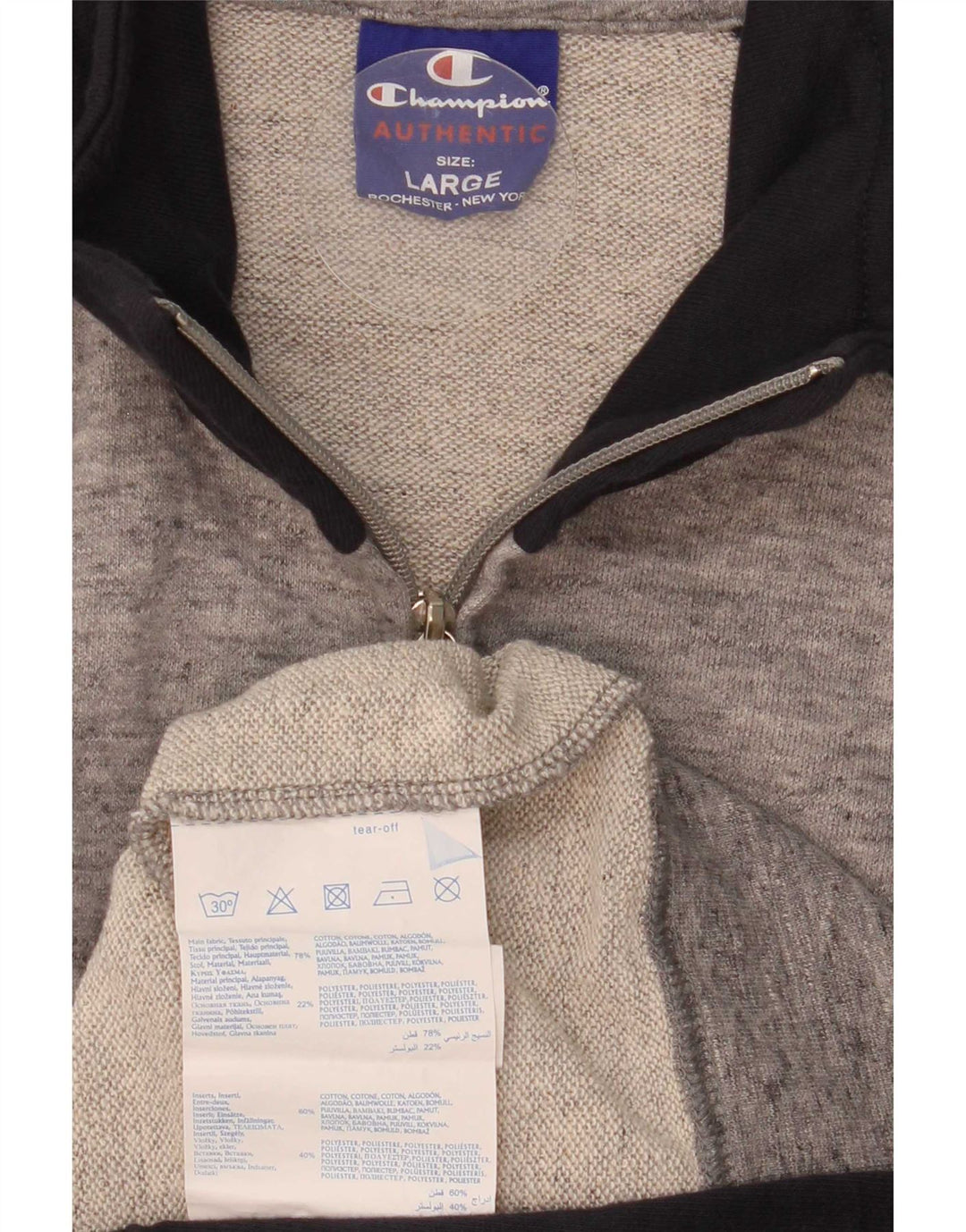 Gornja jakna muške trenirke Champion Large Grey Colourblock Pamuk
