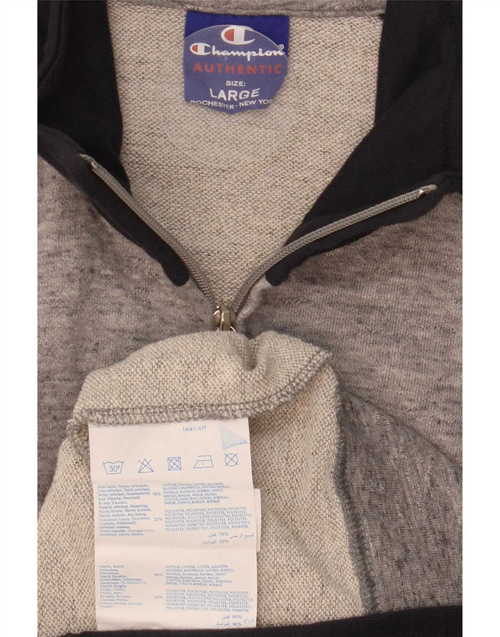 Gornja jakna muške trenirke Champion Large Grey Colourblock Pamuk