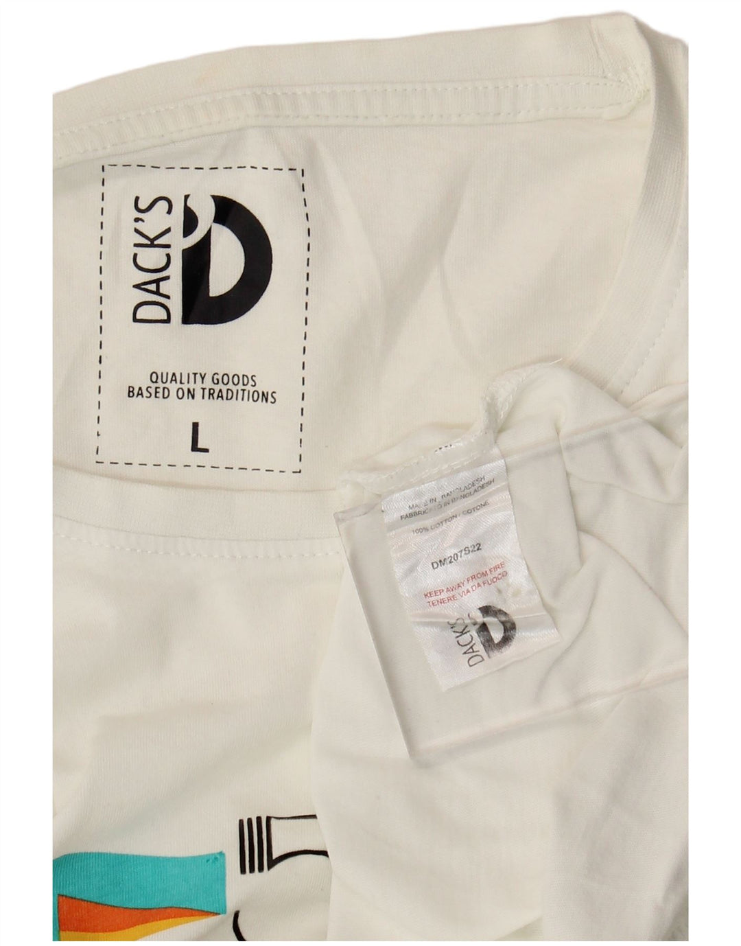 Dackova muška majica kratkih rukava s grafičkim motivima, veliki bijeli pamuk