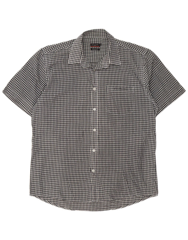 Pierre Cardin muška majica kratkih rukava standardnog kroja XL crni gingham