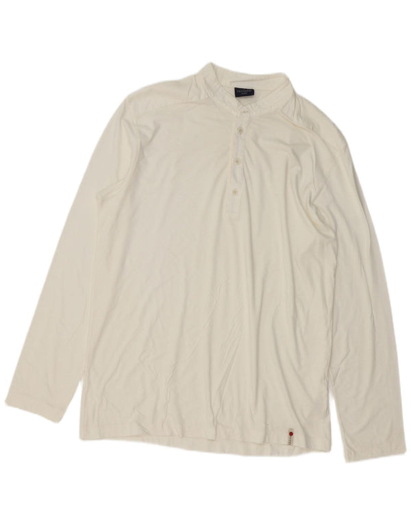 Trussardi muška polo majica dugih rukava XL bijeli pamuk