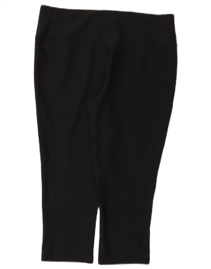 Nike Ženske Dri Fit Capri Leggings UK 14 Veliki crni poliester