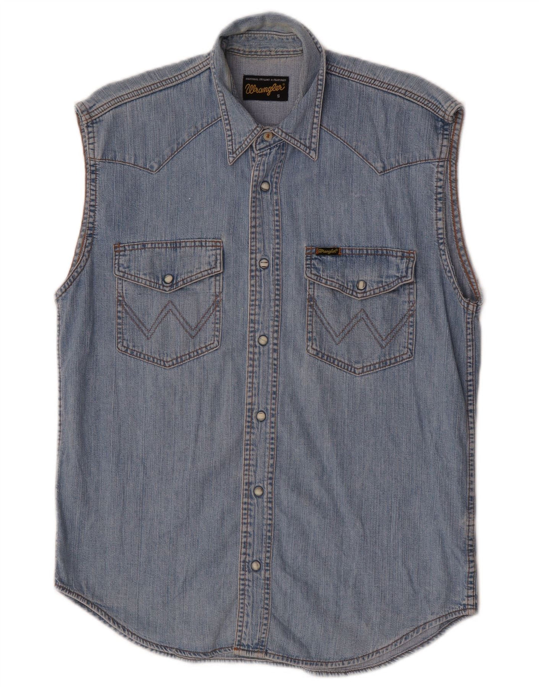 Wrangler muška traper majica bez rukava Mala plava pamučna