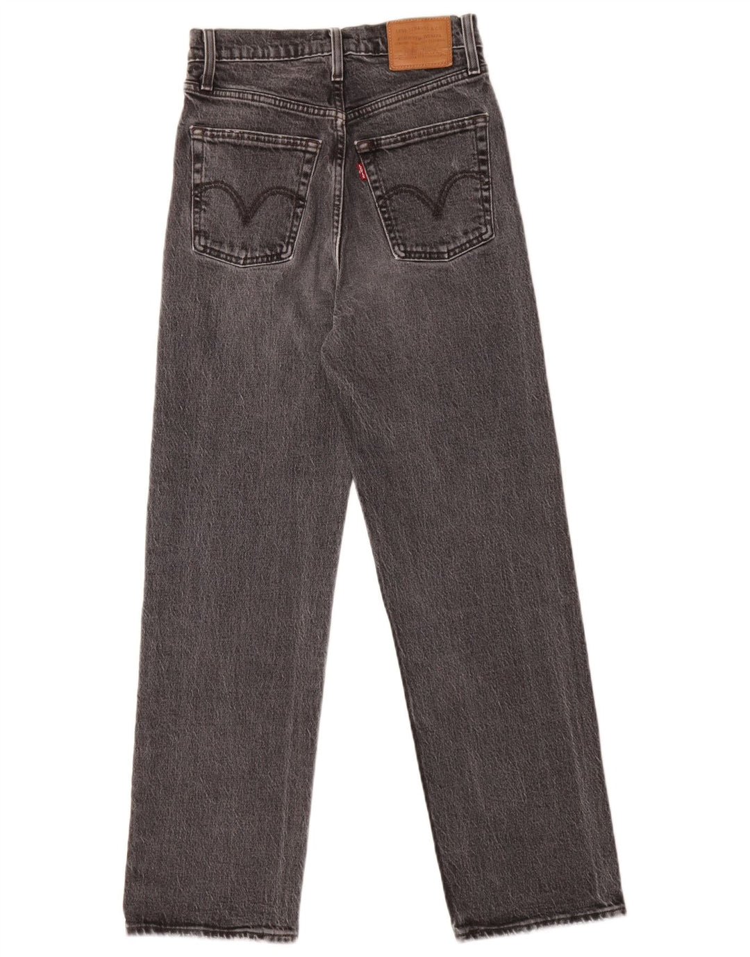 Levi's ženske ravne traperice s prsnim košem W25 L27 sivi pamuk