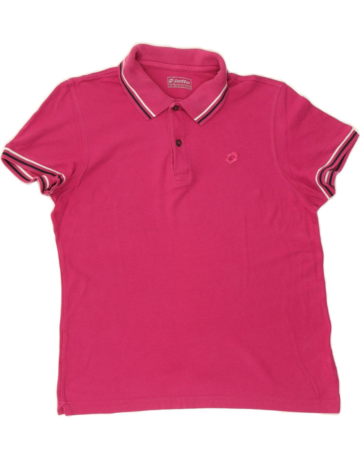 LOTTO Mens Polo Shirt Medium Pink Cotton Vintage Lotto and Second-Hand Lotto from Messina Hembry 