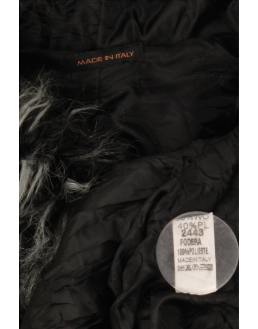 VINTAGE ženski plašt s kapuljačom slobodnog kroja UK 10 Mali crni vuneni