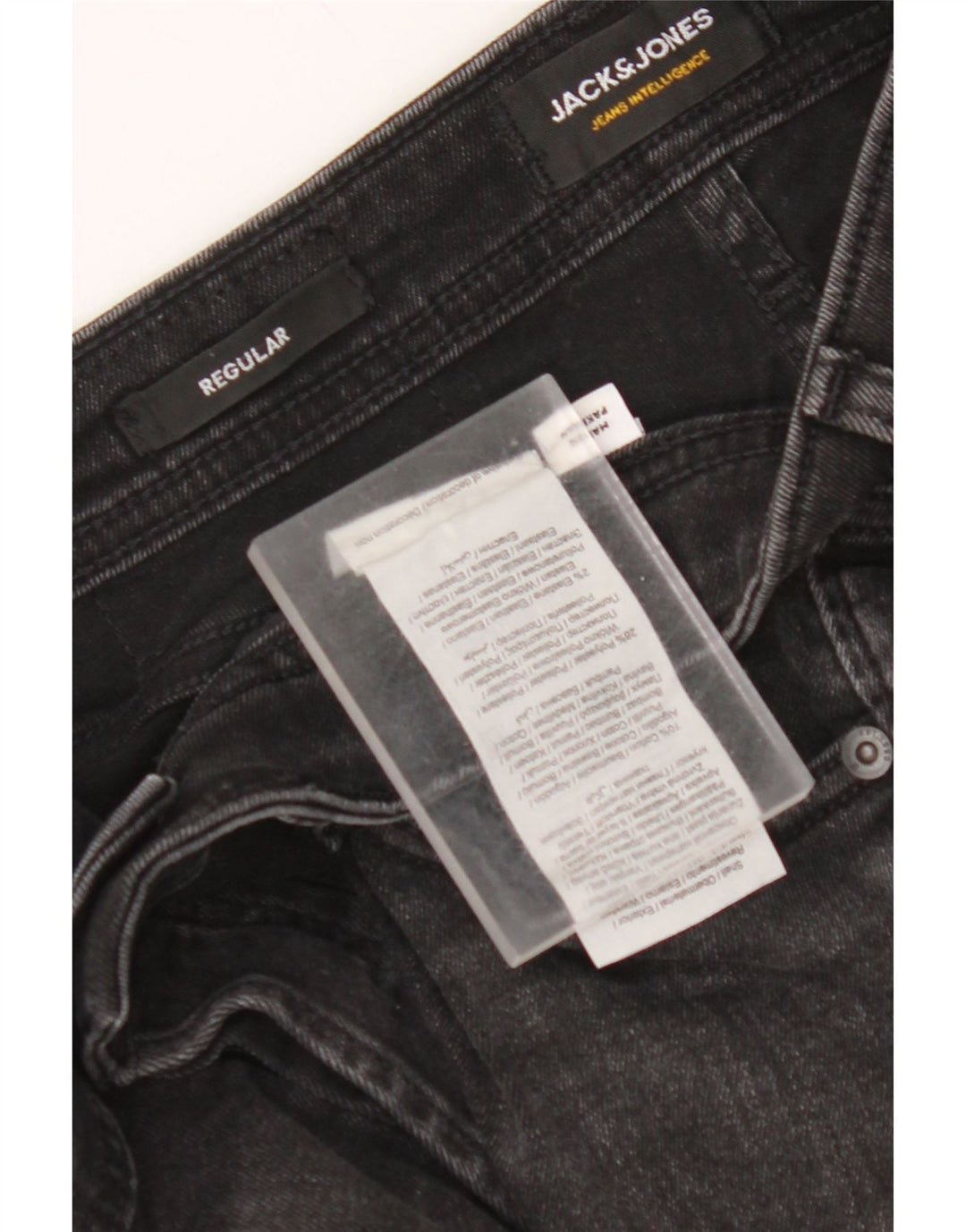 JACK & JONES Regular Regular Distressed Denim kratke hlače W30 Srednje crni pamuk