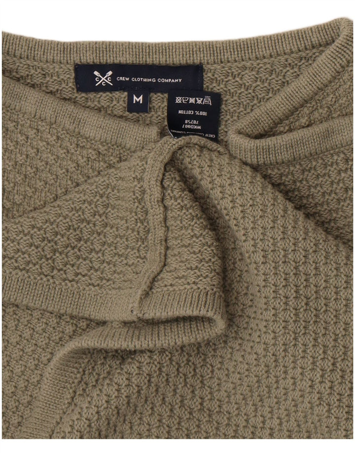 Crew Clothing Ženski otvoreni kardigan pulover UK 14 Srednje zeleni pamuk