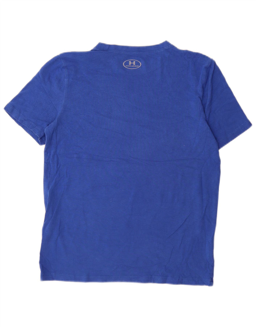 UNDER ARMOUR Široka majica kratkih rukava za djevojčice 11-12 godina velika plava pamučna