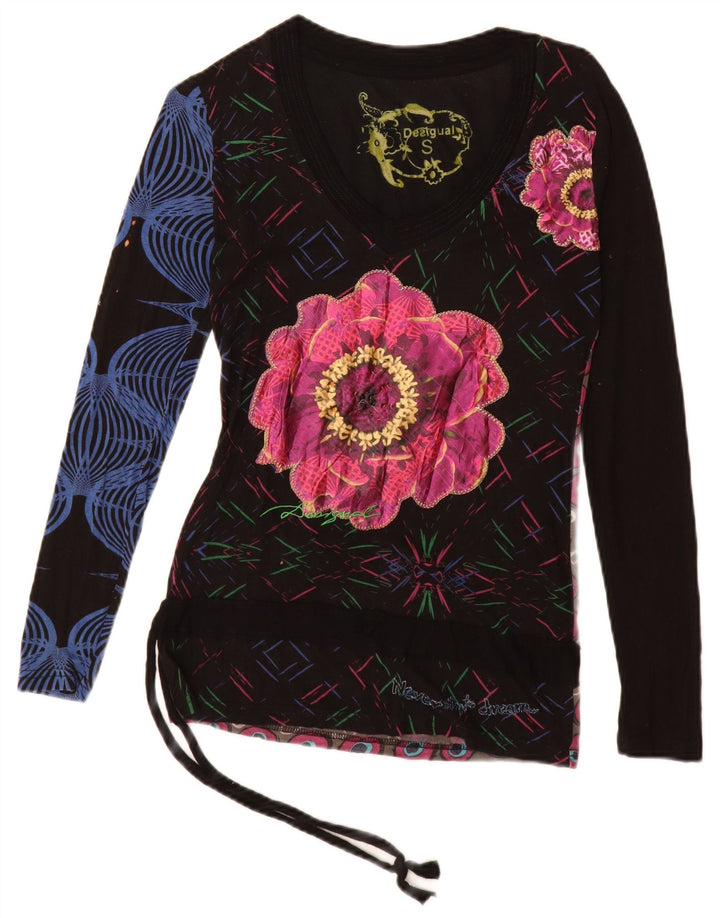 Desigual ženska majica dugih rukava s grafičkim motivima UK 10, mala višebojna viskoza