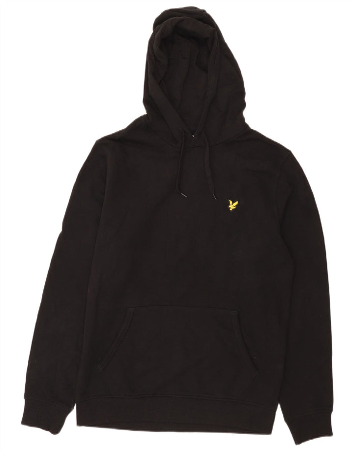 Lyle & Scott muška majica s kapuljačom Srednji crni pamuk