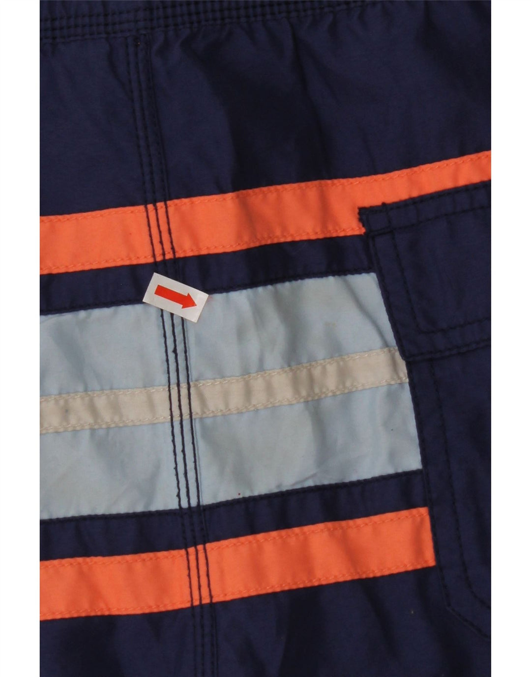 IZOD Muške kratke hlače za kupanje male tamnoplave pruge od poliestera