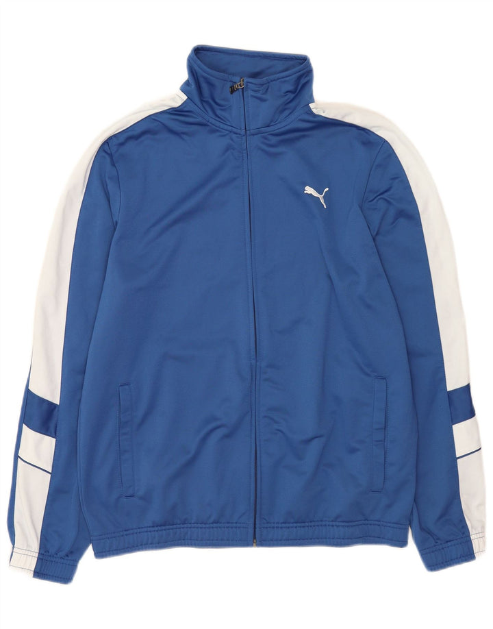 Puma muška gornja jakna trenirke Medium Blue Colourblock Poliester