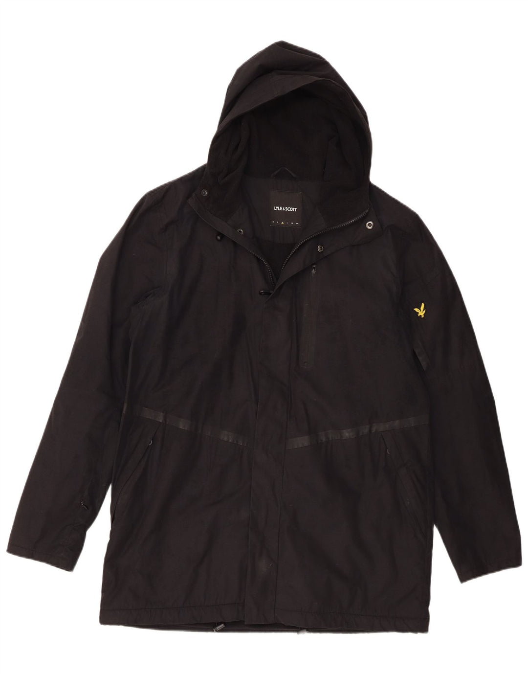 Muška vjetrovka s kapuljačom Lyle & Scott UK 38 srednji crni poliester
