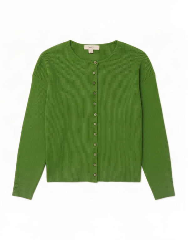 Marks & Spencer ženski kardigan pulover UK 16 Velika zelena viskoza