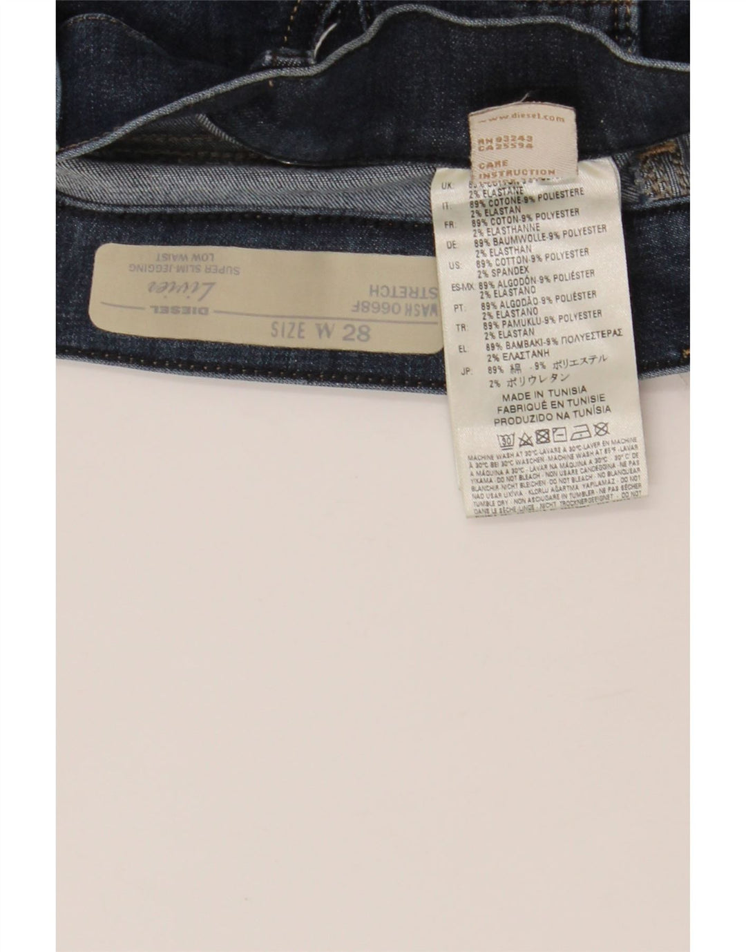 DIESEL Ženske Livier Super Slim Jegging traperice niskog struka W28 L34 Plave