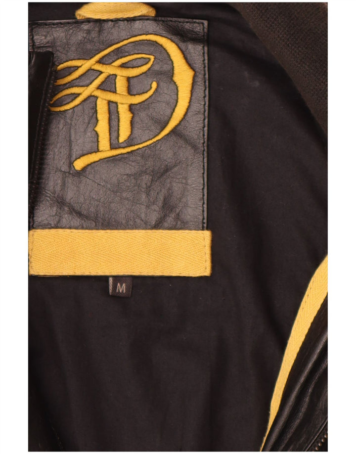 Vintage muška kožna jakna UK 38 srednje crna koža