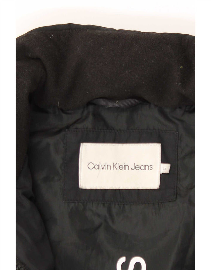 Calvin Klein Jeans podstavljeni kaput za djevojčice 13-14 godina, crni poliester