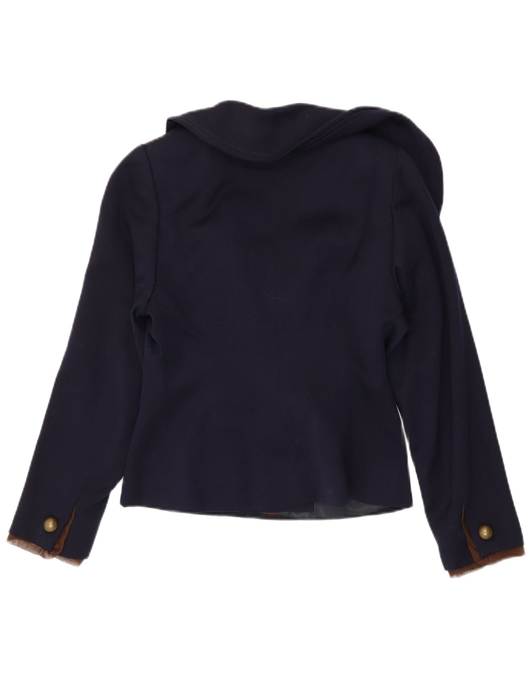 Vintage ženska jakna s 2 gumba UK 10 Mala tamnoplava