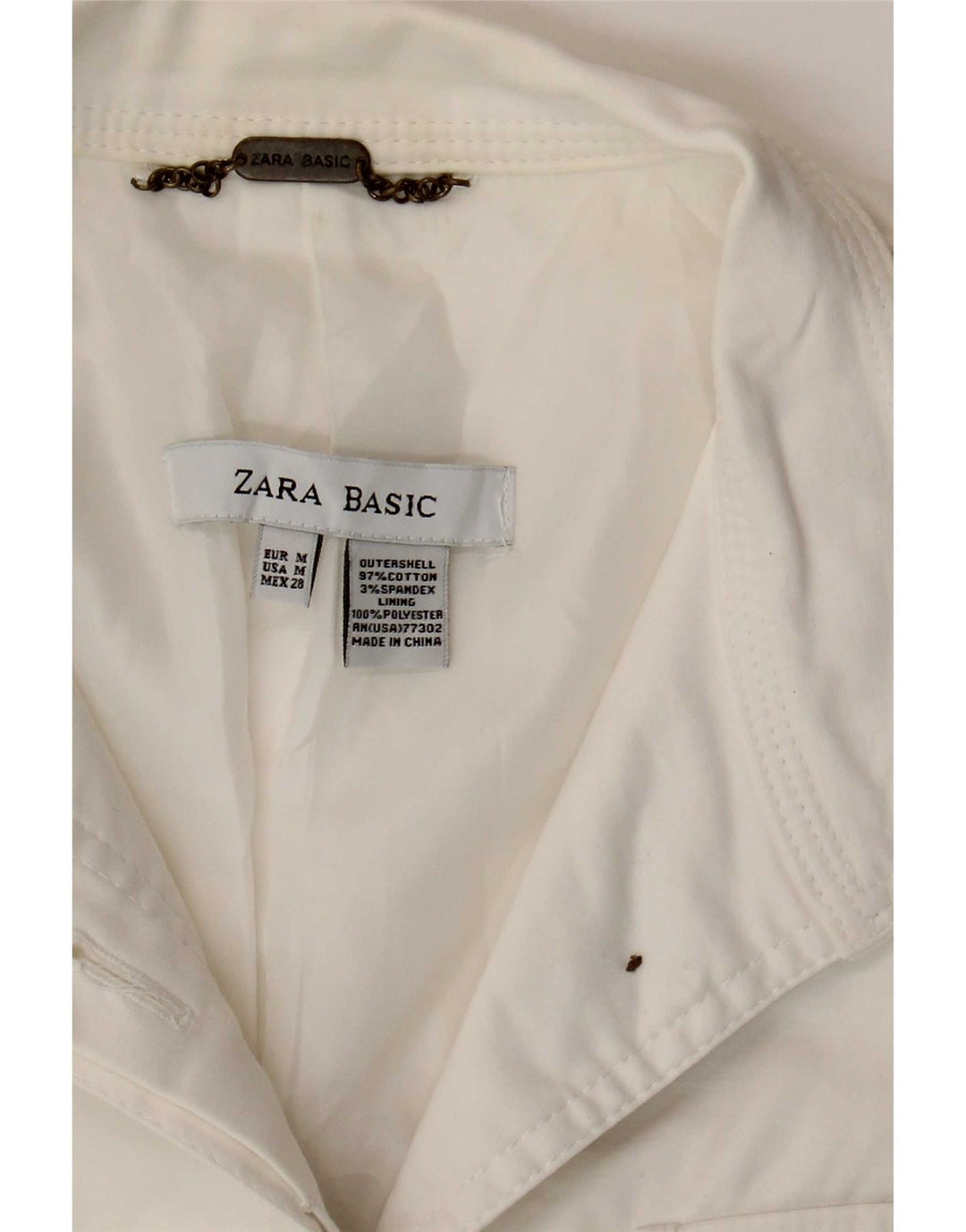 Ženska jakna Zara Utility UK 12 Srednje bijeli pamuk