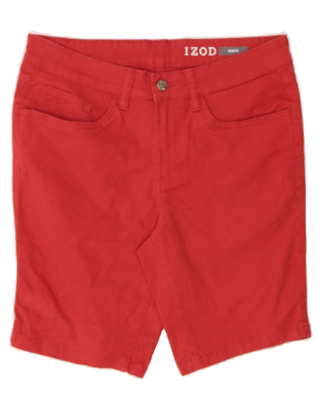 IZOD Mens Slim Fit Casual Shorts W30 Medium  Red Cotton Vintage Izod and Second-Hand Izod from Messina Hembry 