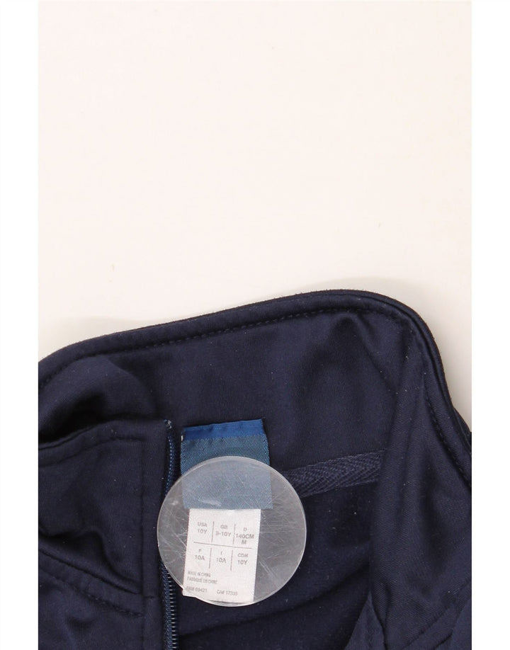 REEBOK Boys Graphic Tracksuit Top Jacket 9-10 Years Navy Blue Polyester Vintage Reebok and Second-Hand Reebok from Messina Hembry 