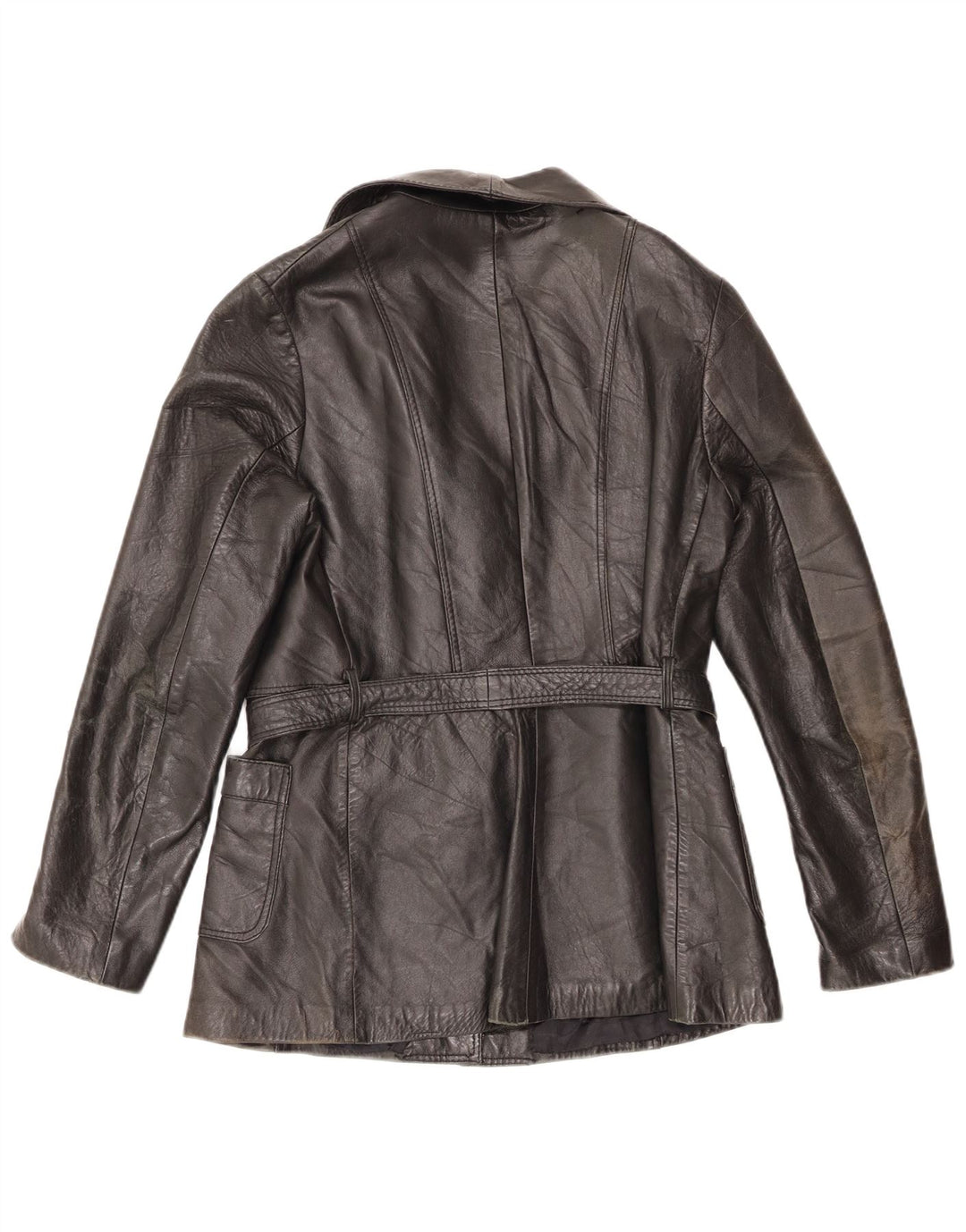 Vintage ženska kožna jakna IT 50 XL crna koža