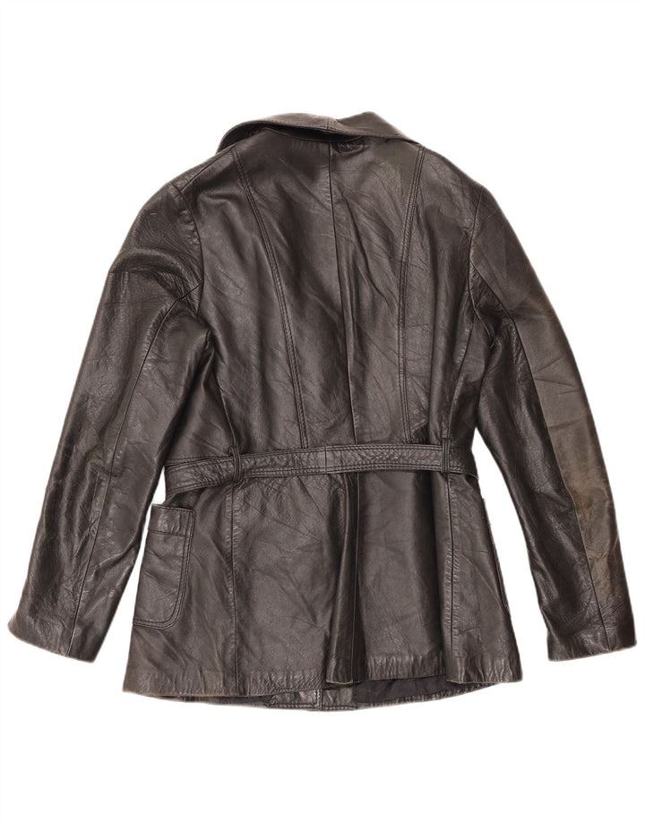Vintage ženska kožna jakna IT 50 XL crna koža