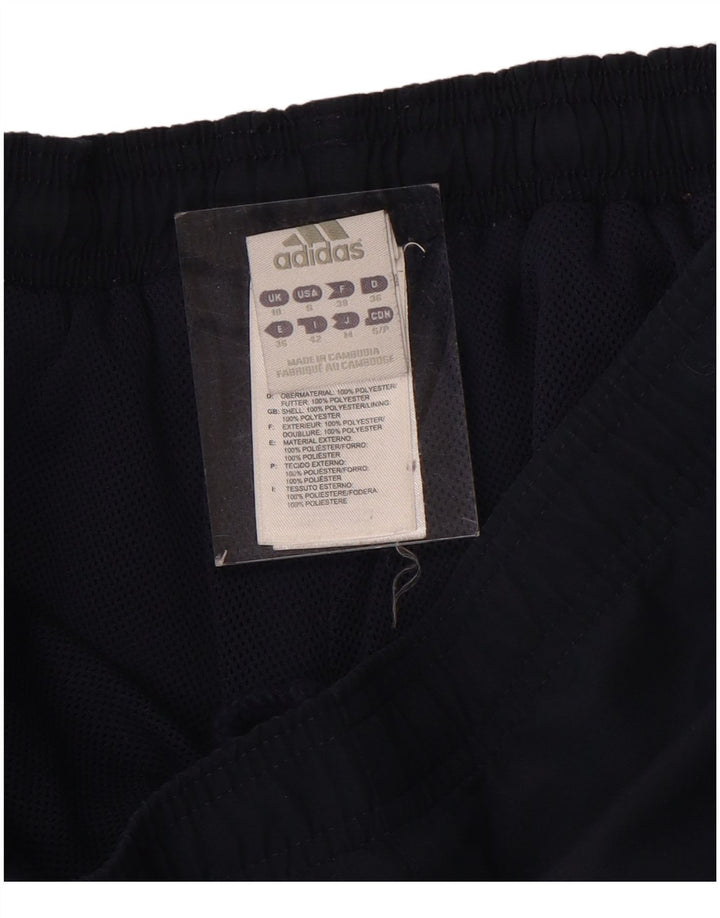 Adidas ženske Capri trenirke hlače UK 10 Male tamnoplave poliesterske