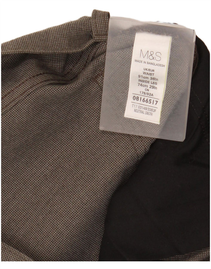 Marks & Spencer muške uske ležerne hlače W36 L29 smeđi poliester
