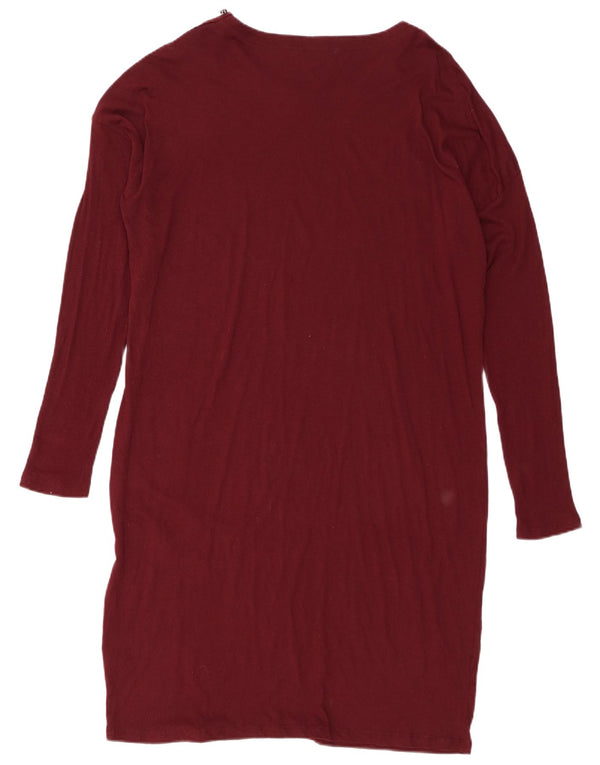 Ralph Lauren Ženska plašt haljina dugih rukava UK 18 XL Bordo pamuk
