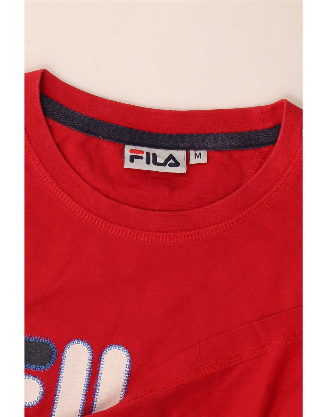 Fila Muška majica kratkih rukava srednje crvene boje