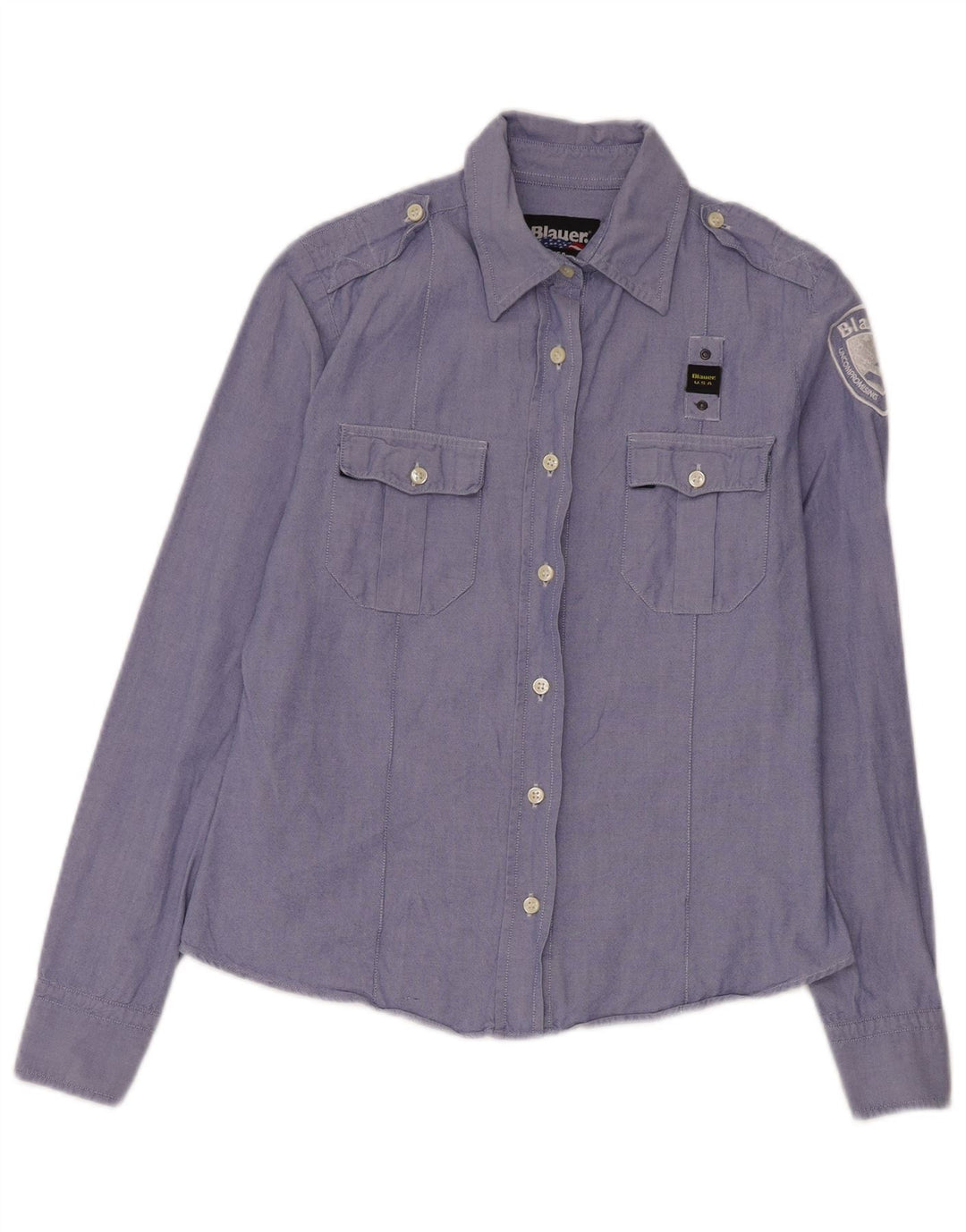 Blauer ženska grafička vojna majica UK 16 Large Blue