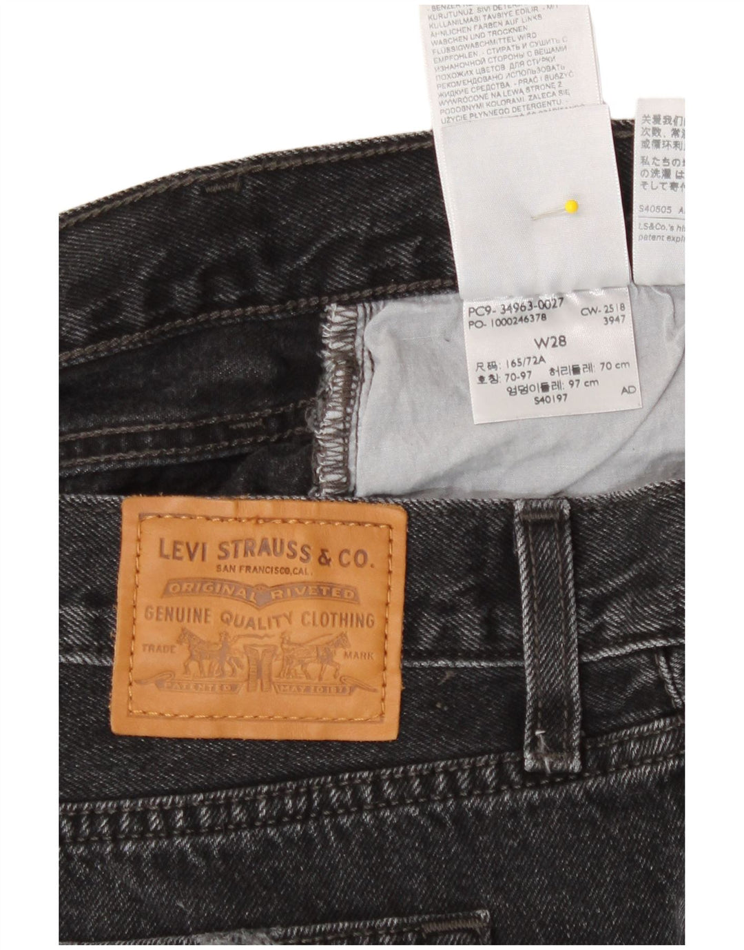 Levi's ženska mini suknja od trapera W28 Srednje crni pamuk