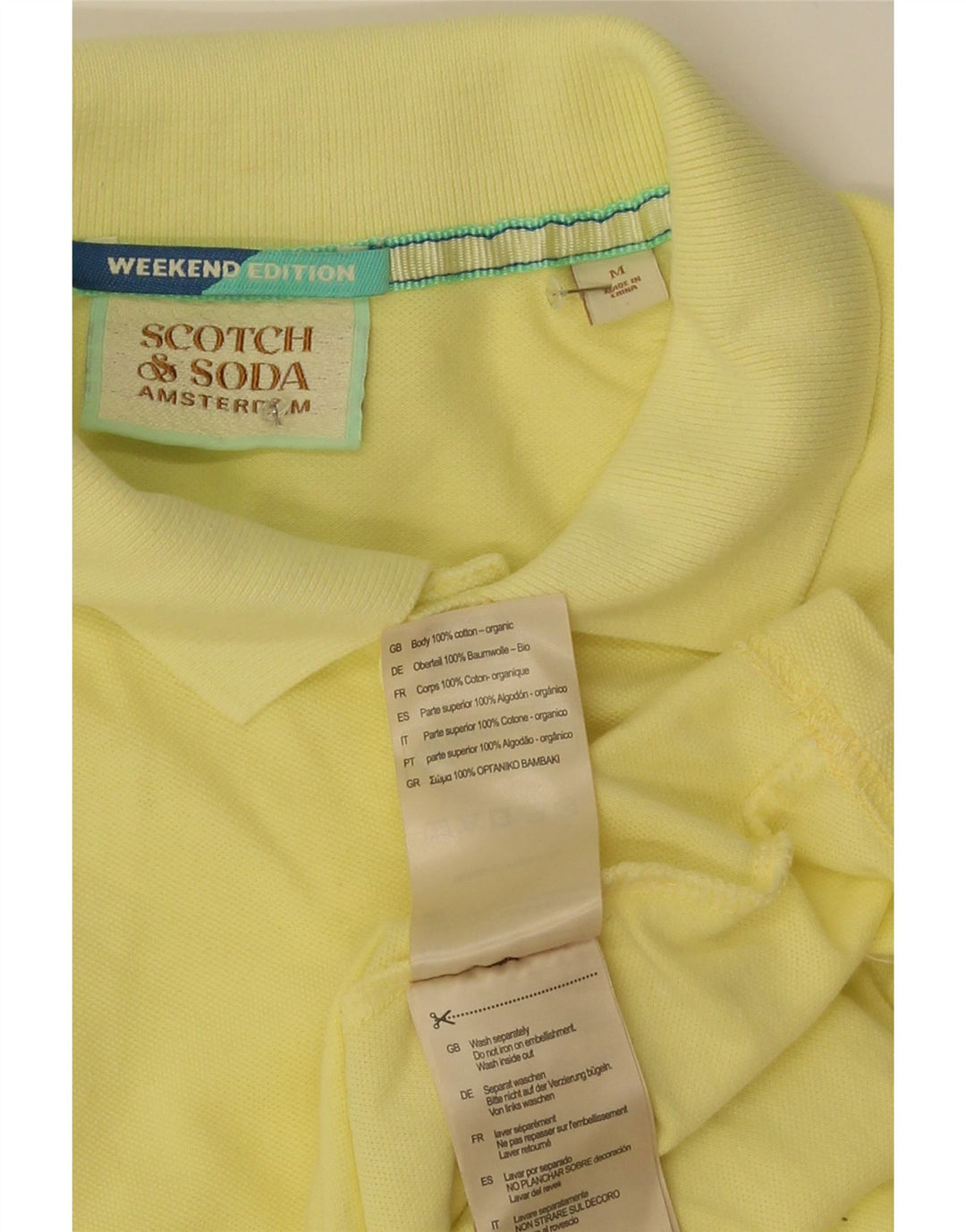 Scotch & Soda muška polo majica srednje žuti pamuk