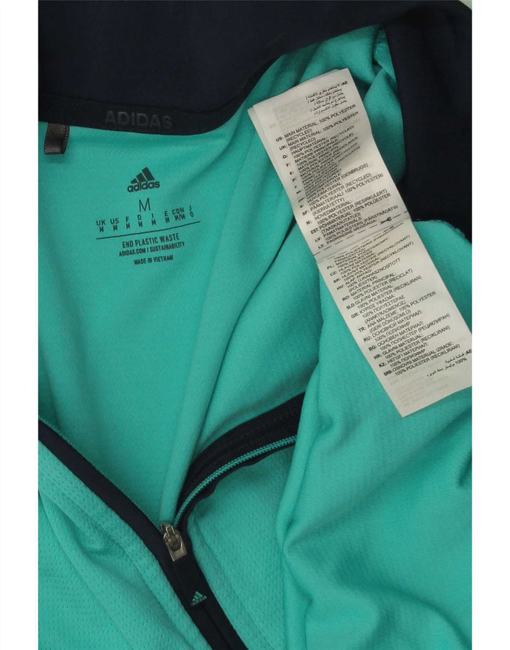 Adidas gornji dio trenirke s patentnim izrezom srednje tirkizne boje od poliestera