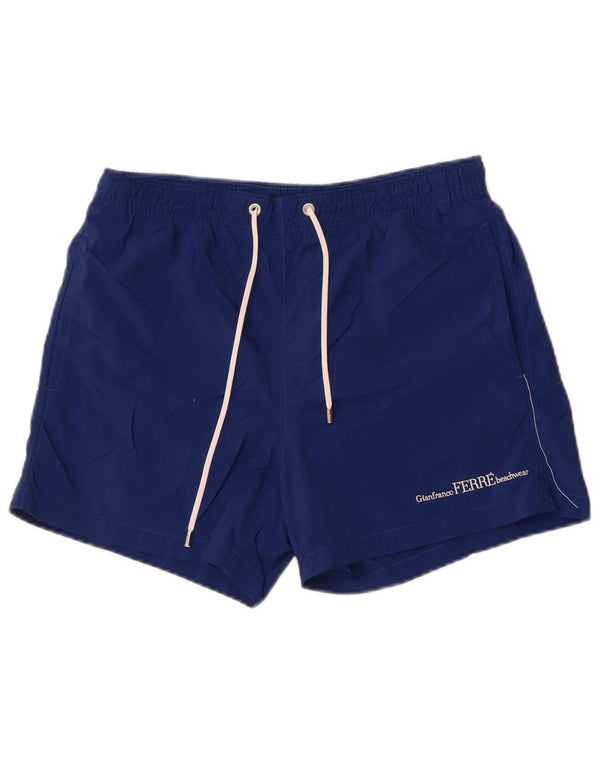 Gianfranco Ferre Mens Swimming Shorts IT 48 Medium Blue Polyester