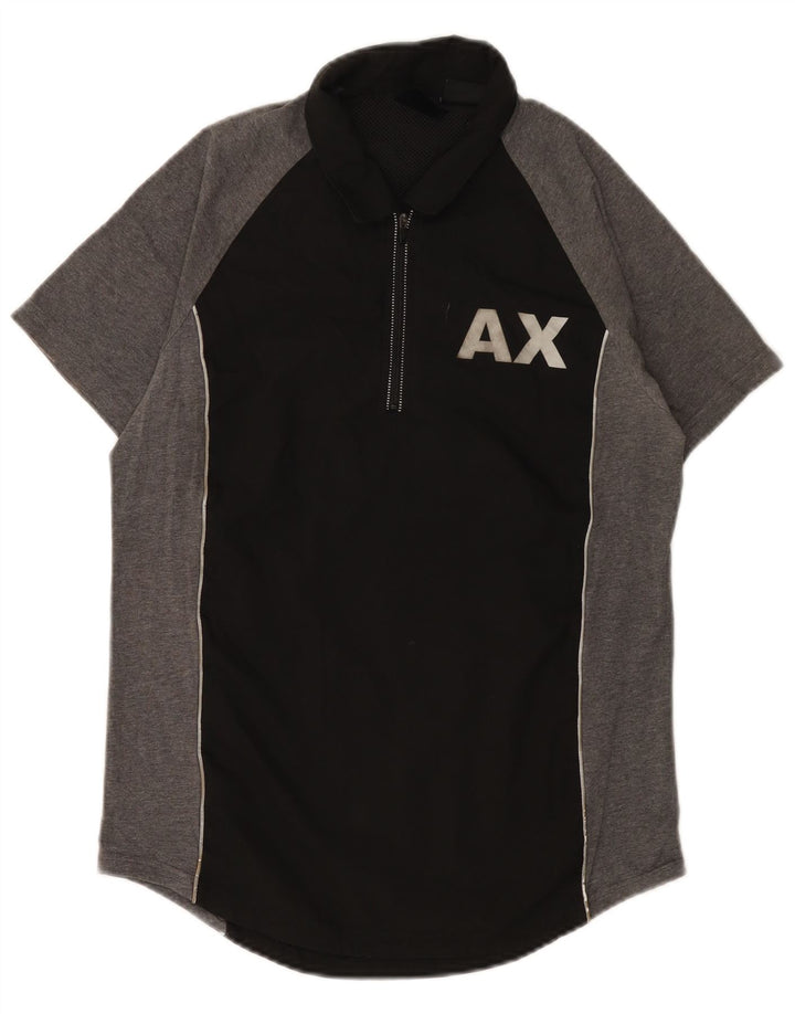 Armani Exchange muška grafička polo majica male crne boje