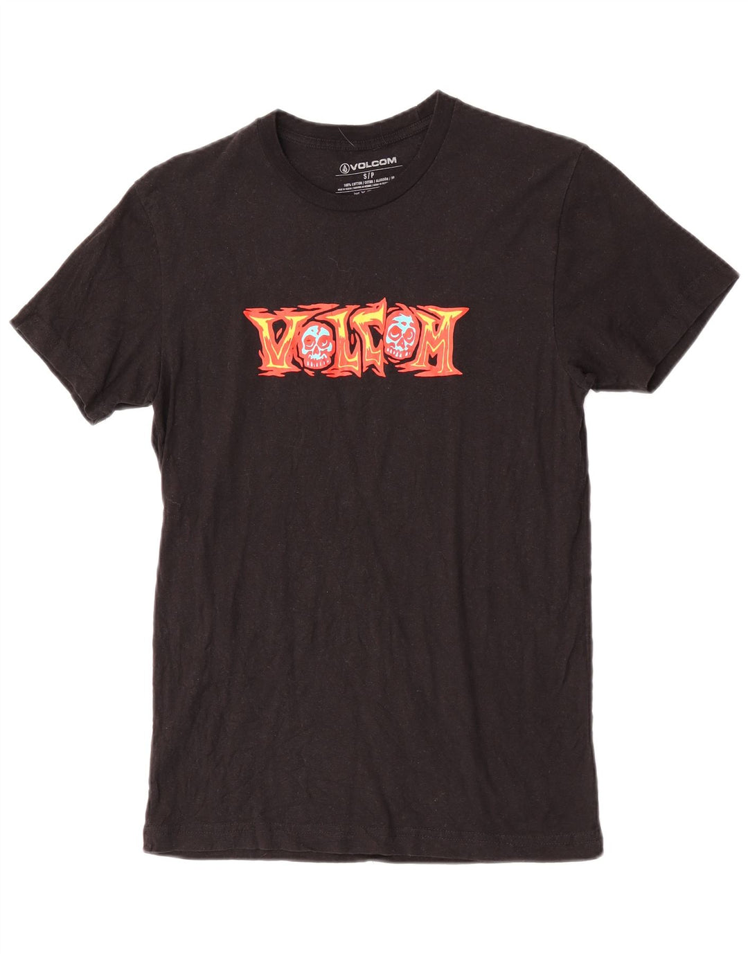 Volcom muška majica kratkih rukava s grafičkim motivima, mali crni pamuk