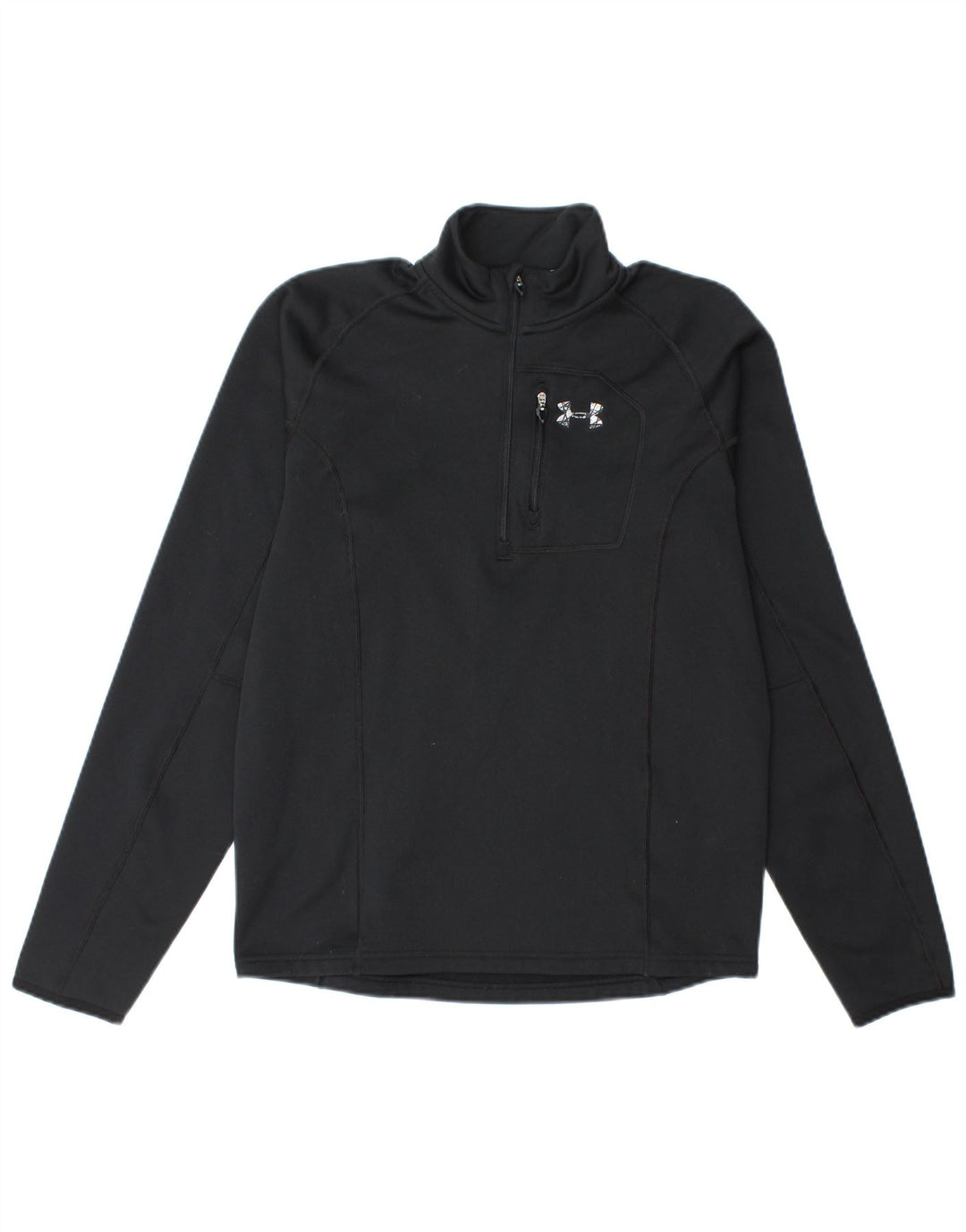 Under Armour, mali crni muški džemper Cold Gear s izrezom i patentnim zatvaračem
