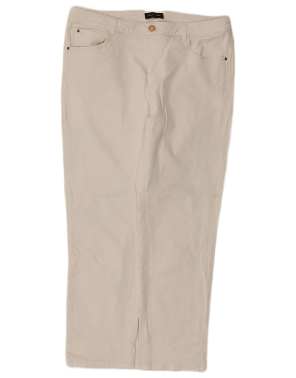 Massimo Dutti Ženske ravne traperice EU 42 Large W32 L26 Bijele
