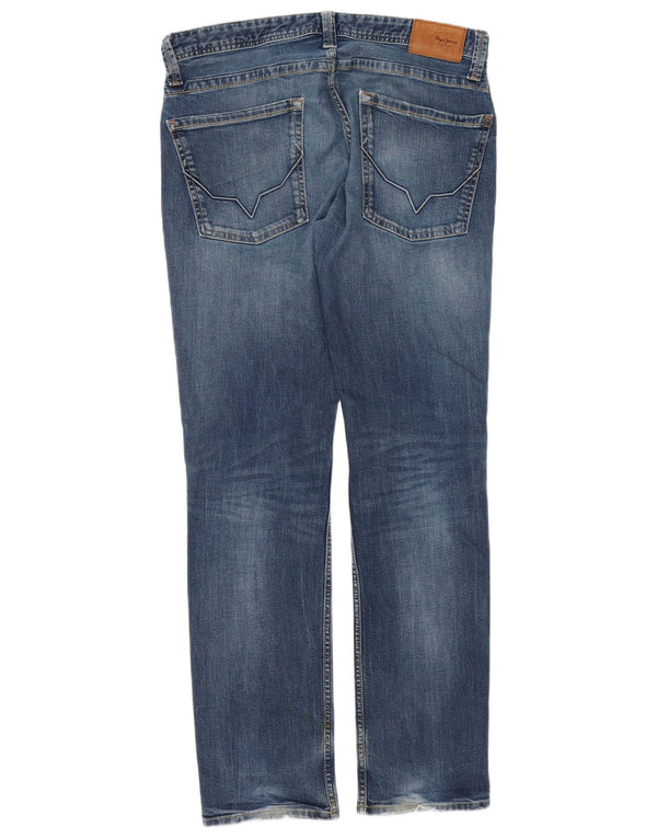 PEPE Jeans Mens Slim Jeans W34 L34  Blue Cotton