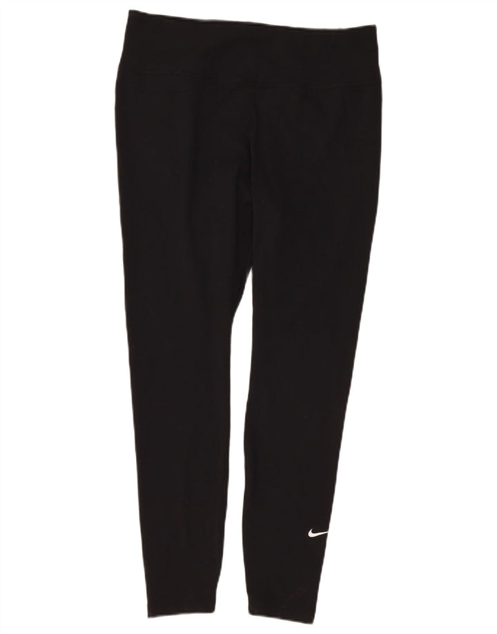 Nike Ženske Dri Fit Leggings UK 14 Veliki crni poliester